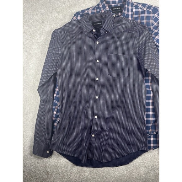 2 Bonobos Tailored Fit Button Up Plaid Shirt M Long Performance Stretch Preppy - Picture 3 of 9